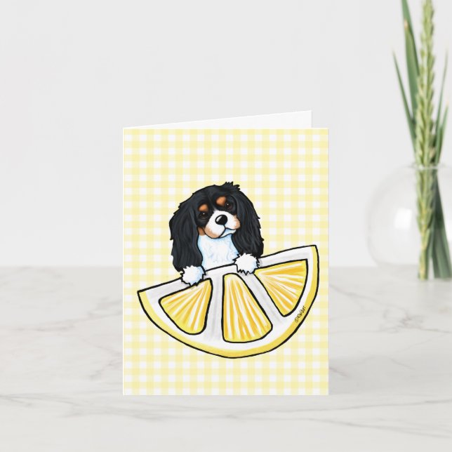 KiniArt Life Lemons Cavalier Card Tack Kort (Framsida)