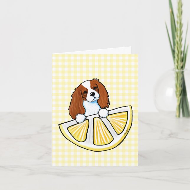 KiniArt Life Lemons Cavalier Card Tack Kort (Framsida)