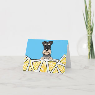 KiniArt Life Lemons Schnauzer-kort Tack Kort
