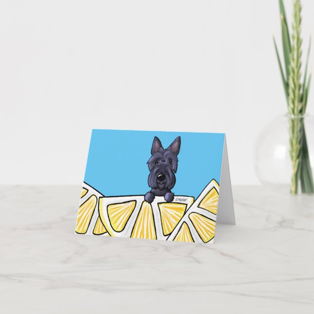 KiniArt Life Lemons Scottie Tack Kort (Framsida)