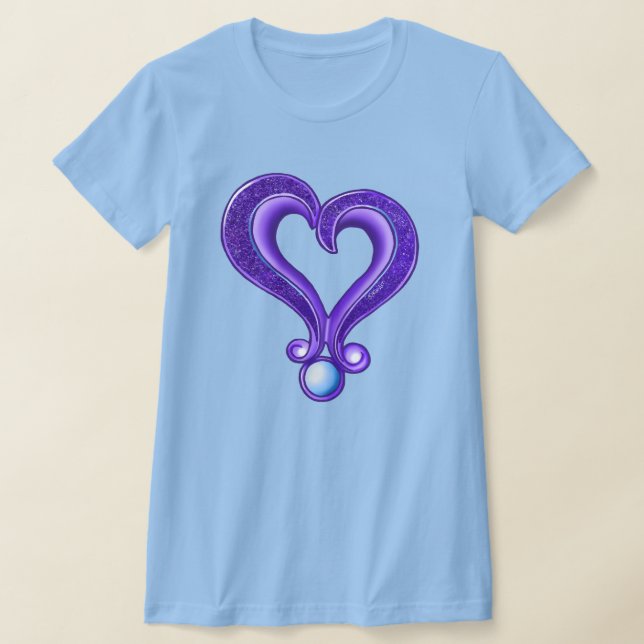 KiniArt Lila Heart Royalty T-Shirt (Laydown)
