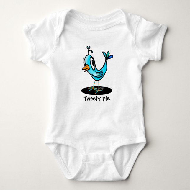 KiniArt Little Bird Bodydräkt T Shirt (Framsida)