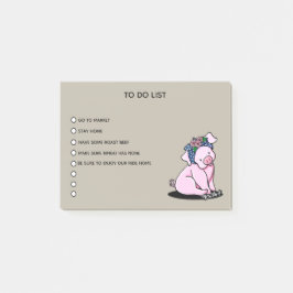 KiniArt Little Piggies Note Pad Post-it Block