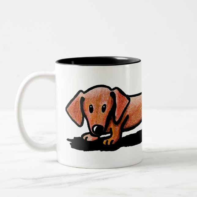 KiniArt Little Red Doxie Mugg (Vänster)