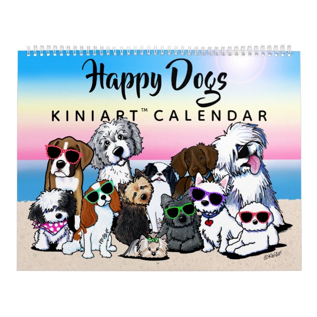 KiniArt Lycklig Hundar-kalender Kalender (Omslag)