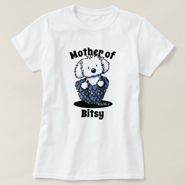 KiniArt Malteese Mor T Shirt (Design framsida)