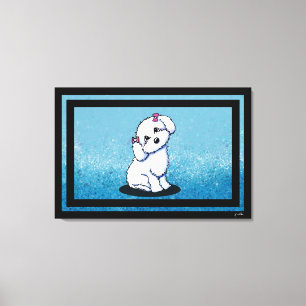 KiniArt Maltese Girl Canvastryck