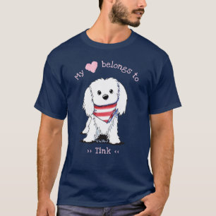 KiniArt Maltesiska Mina hjärteTillhör T Shirt