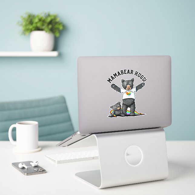 KiniArt MamabjörHugs Sticker Klistermärken (Laptop På Skrivbordet)