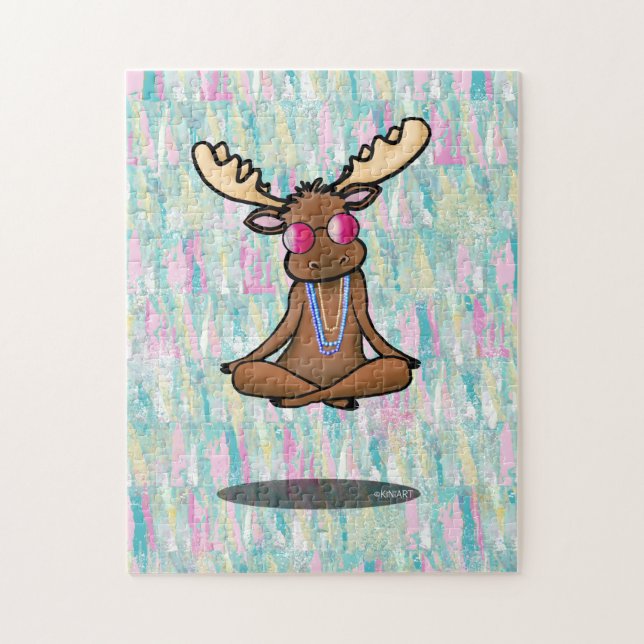 KiniArt Meditating Moose Pussel (Vertikal)