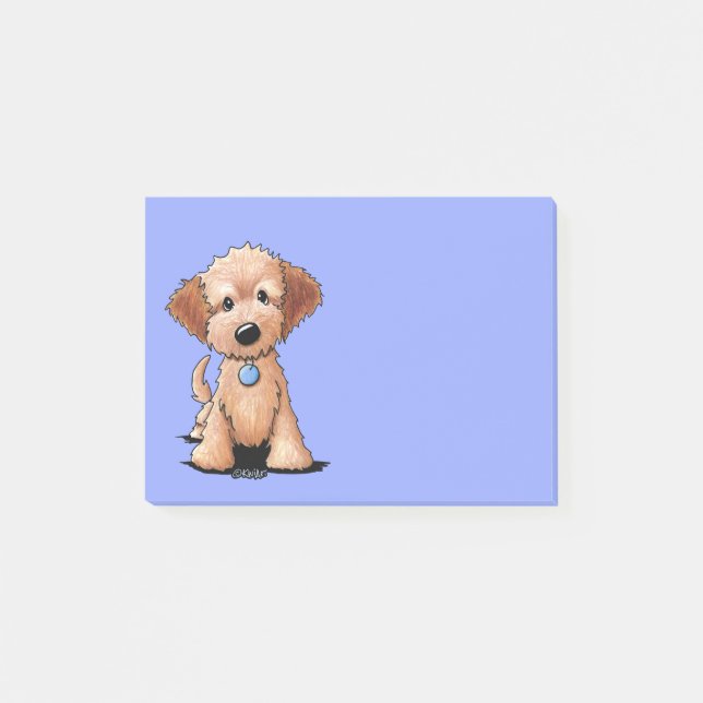 KiniArt Mini Goldendoodle Post-it Block (Framsida)