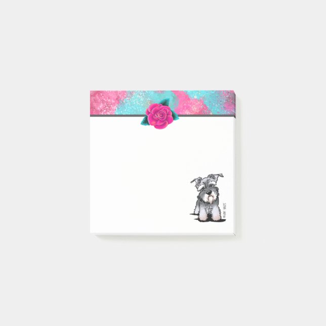 KiniArt Mini Schnauzer Post-it Block (Framsida)