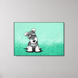 KiniArt Miniature Schnauzer Canvastryck