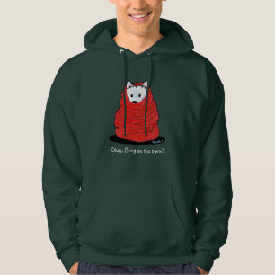 KiniArt Mysigt Winter Westie Terrier Hoodie