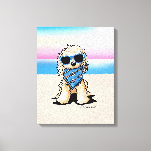 KiniArt Nautical Valp Beach Canvastryck (Framsida)