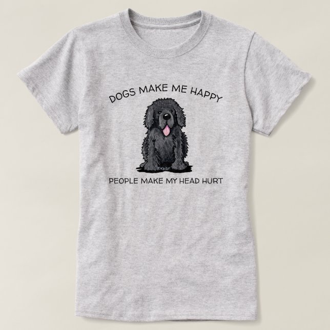 KiniArt Newfoundland Hundälskares T-Shirt (Design framsida)