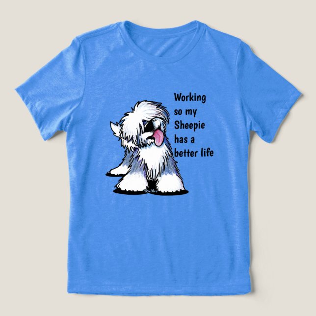 KiniArt Old English Sheepdog T-Shirt (Design Framsida)