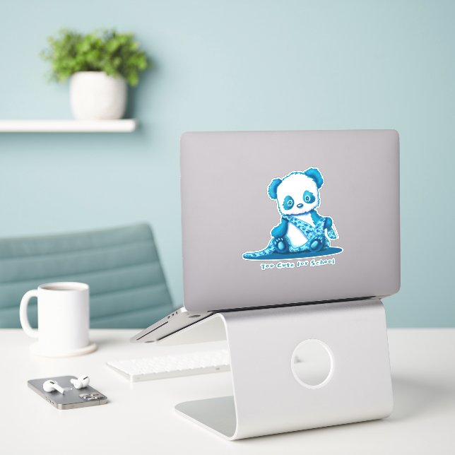 KiniArt Panda Unge Klistermärken (Laptop På Skrivbordet)
