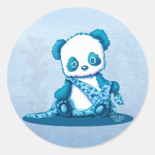 KiniArt Panda Unge Runt Klistermärke