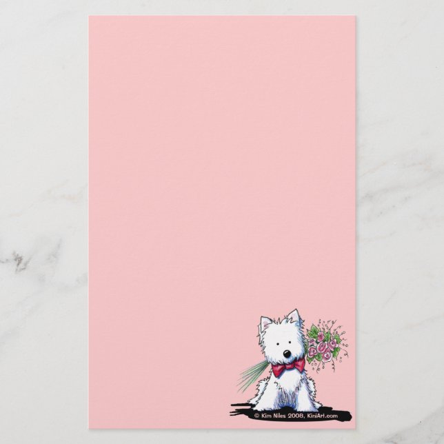 KiniArt Pawfect Westie Stationery Brevpapper (Framsida)
