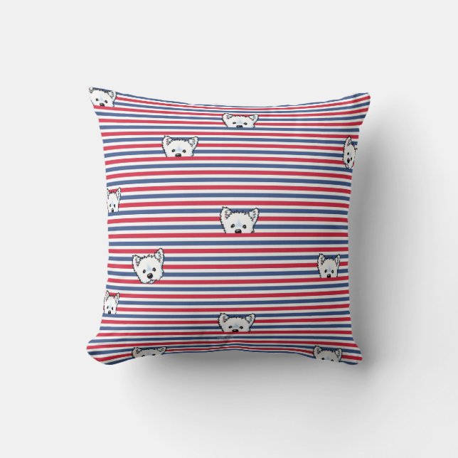 KiniArt Peekaboo Westie Kudde (Framsida)