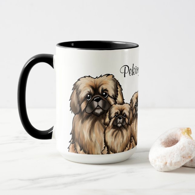 KiniArt Pekingese Mugg (Med munk)