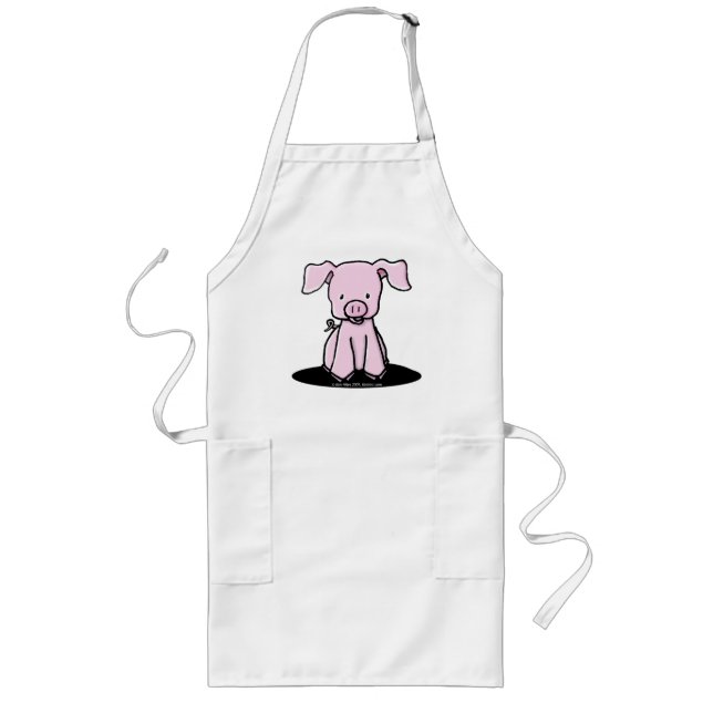 KiniArt Piglet Apron Långt Förkläde (Framsidan)