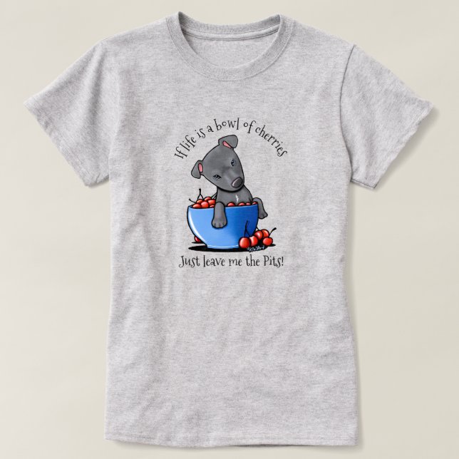 KiniArt Pitbull Älskare T-Shirt (Design framsida)