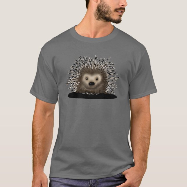 KiniArt plockar upp porcupine T Shirt (Framsida)