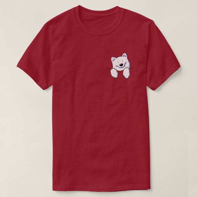 KiniArt Pocket Puppy American Eskimo T Shirt (Design framsida)
