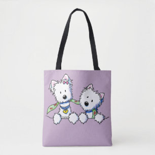 KiniArt Pocket Westie Boy and Girl Tygkasse
