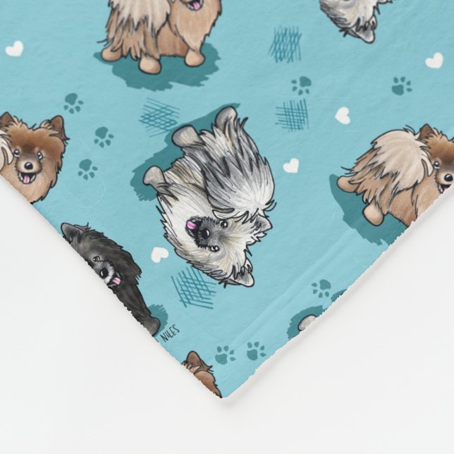 KiniArt Pom Parad Fleecefilt (Hörn)