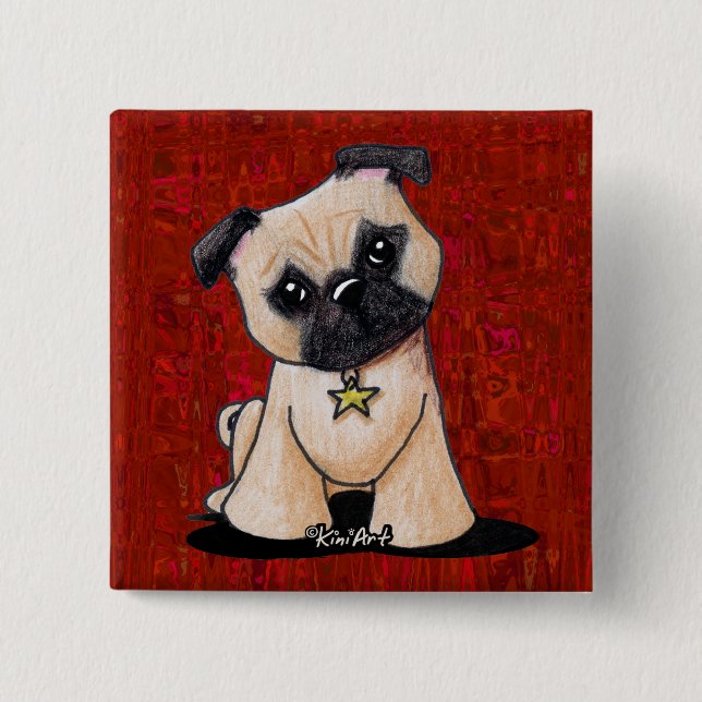 KiniArt Pug Knapp (Framsida)