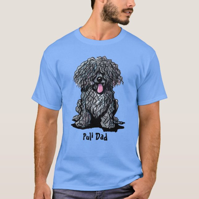 KiniArt Puli Hund T-Shirt (Framsida)