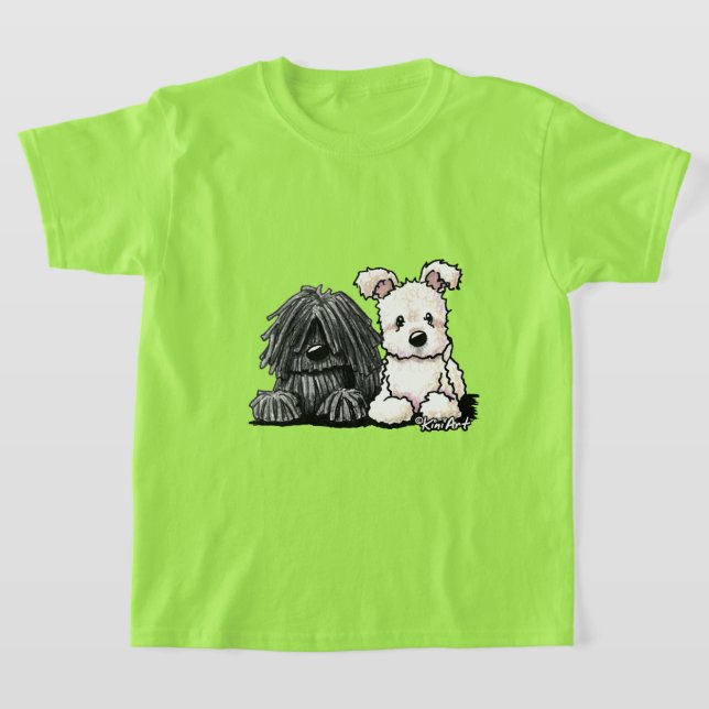KiniArt Puli och Pumi T Shirt (Laydown)