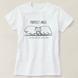 KiniArt Purrfect Angel Kattunge T Shirt