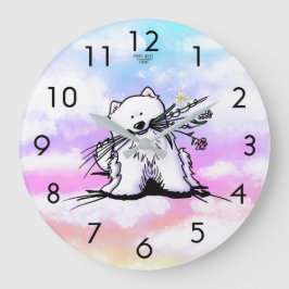 KiniArt Rainbow Bridge Samoyed Stor Klocka