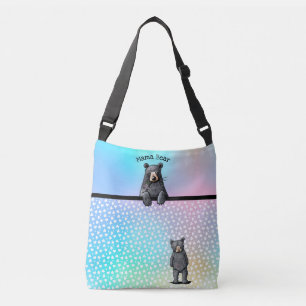 KiniArt Rainbow Mamma Bear Baby Bear Axelväska