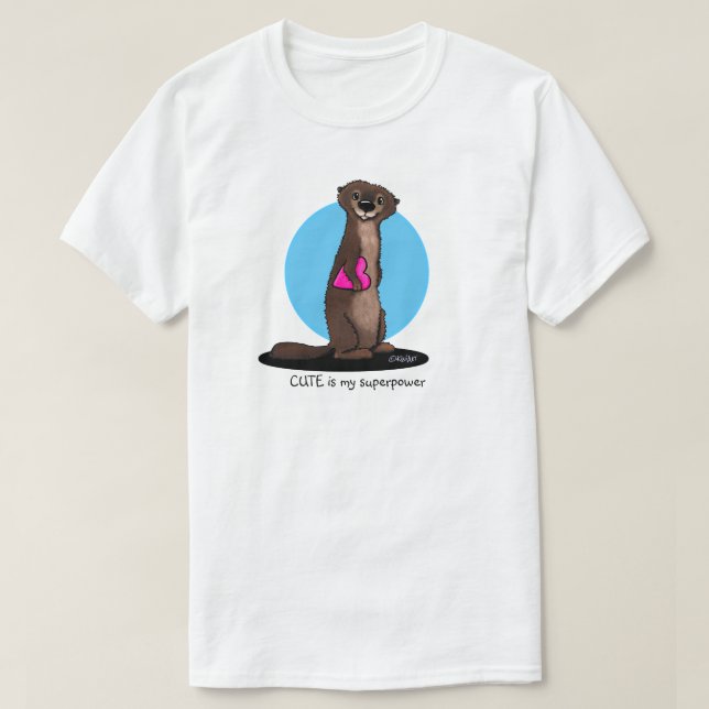 KiniArt River Otter T-Shirt (Design framsida)