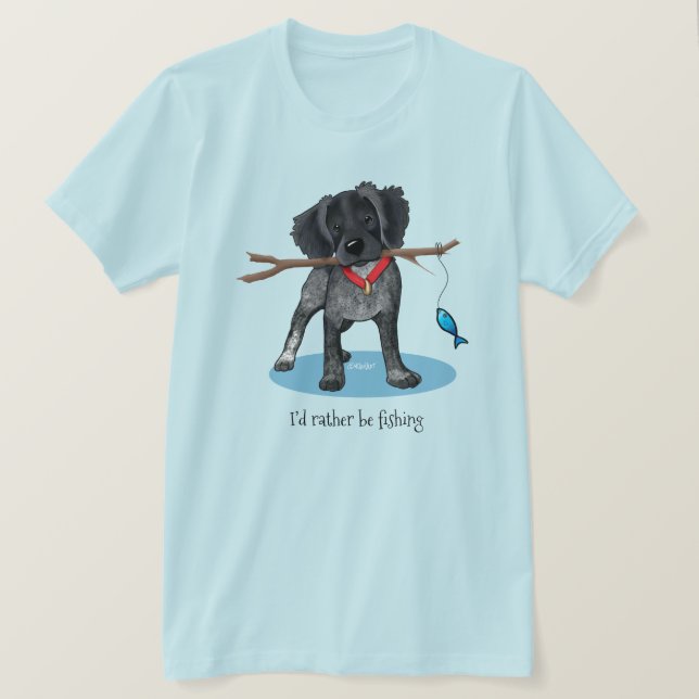 KiniArt Roan Brittany Fisketräja T Shirt (Design framsida)