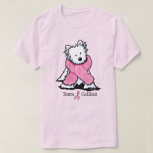 KiniArt Rosa Ribbon Westie Team T-Shirt