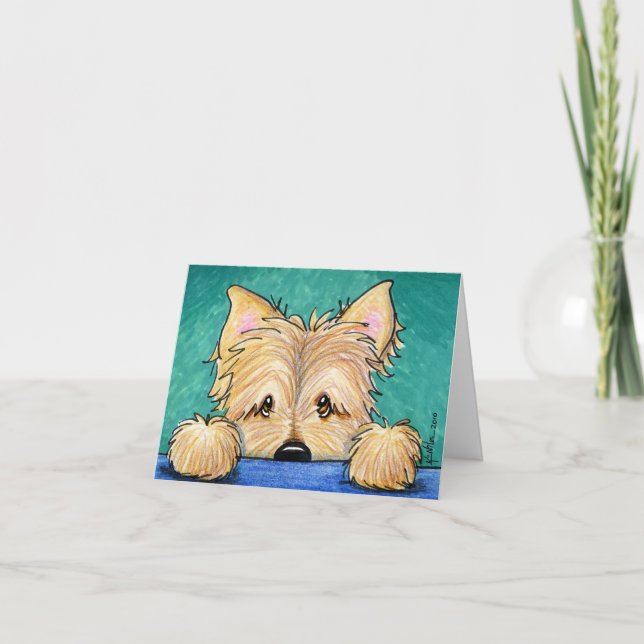 KiniArt röseTerrie konst noterar kortet Kort (Framsida)