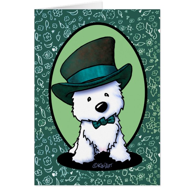 KiniArt Saint patrick's Westie OBS Kort (Framsidan)