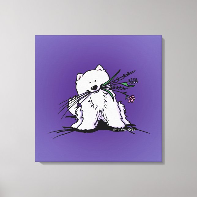 KiniArt Samoyed Charm Canvastryck (Framsida)