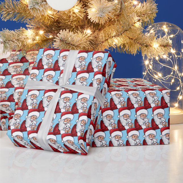KiniArt Santa n Westie Jul Wrapping Papper Presentpapper (Helgdagar)