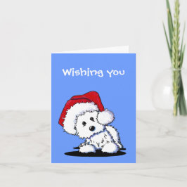 KiniArt Santa Westie hundjulkort Helgkort