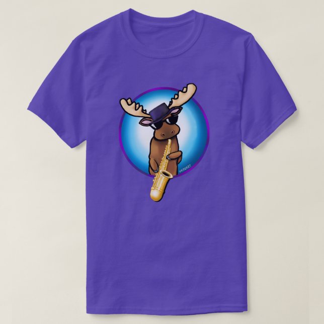 KiniArt Saxophone Moosician T Shirt (Design framsida)