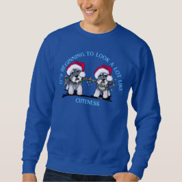 KiniArt Schnauzers jul Lång Ärmad Tröja