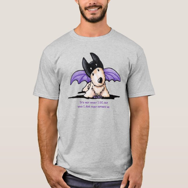 KiniArt Scottie Hund Halloween T Shirt (Framsida)