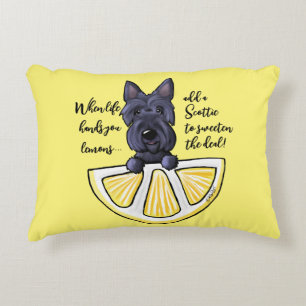 KiniArt Scottie Life Lemons accent Pillow Prydnadskudde